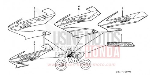 MARQUE/RAYURE CR85RB3 de 2003